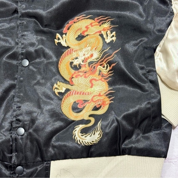 REASON BRAND STREET WEAR men’s nylon puffer bomber jacket Osaka Japan Graphic M - Picture 8 of 15